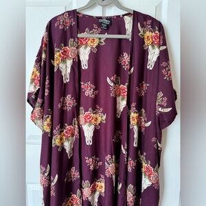 ANGIE WESTERN BULL HEAD KIMONO